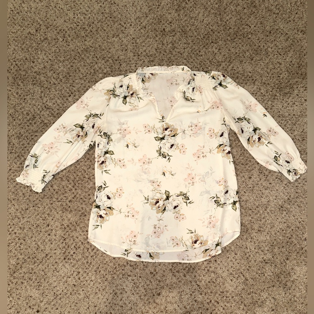 Floral long sleeve Carolina Belle blouse
